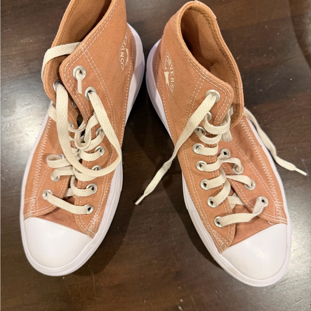 Converse High Top Sneakers in Rust/Cream